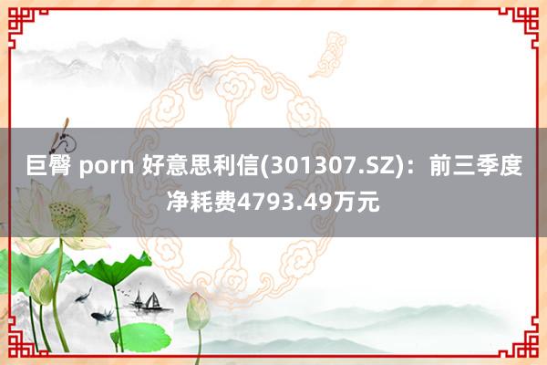 巨臀 porn 好意思利信(301307.SZ)：前三季度净耗费4793.49万元