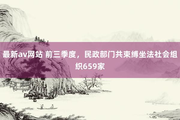 最新av网站 前三季度，民政部门共束缚坐法社会组织659家