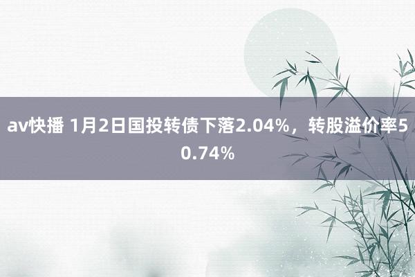 av快播 1月2日国投转债下落2.04%，转股溢价率50.74%