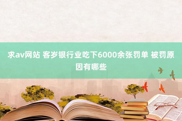 求av网站 客岁银行业吃下6000余张罚单 被罚原因有哪些