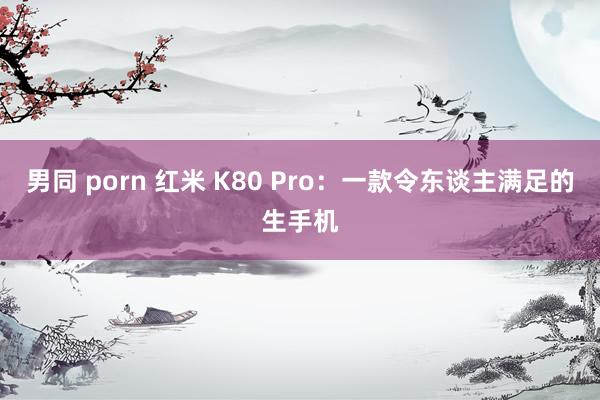 男同 porn 红米 K80 Pro：一款令东谈主满足的生手机